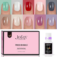 Load image into Gallery viewer, Short Gel Nail Tips Square 240pcs Short Solid Color Acrylic Nails
