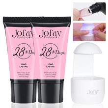 Load image into Gallery viewer, 2 Solid Nail Glue Gel, Solid Nail Glue with 8W Mini UV LED Lamp
