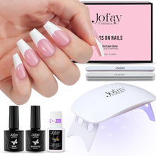 Load image into Gallery viewer, French Soft Gel Nail Tips Kit, Pink French , 240Pcs Medium Coffin
