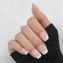 Load image into Gallery viewer, French Tip Press on Nails Short Classic French Manicure Nails 24pcs
