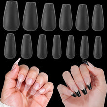 Load image into Gallery viewer, Coffin Nail Tips Medium, 546Pcs Pre-shaped Matte Full Cover
