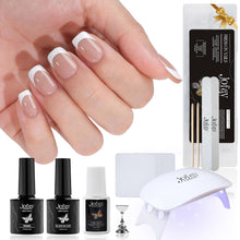 Load image into Gallery viewer, French Tip Acrylic Nails Gel Nail Tips Kit 240Pcs Short Square Nails
