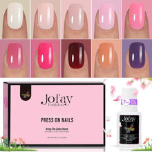 Load image into Gallery viewer, 240Pcs Press on Nails Short Kit 10 Solid Color Fake Nails with Glue
