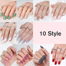 Load image into Gallery viewer, Short Gel Nail Tips Square 240pcs Short Solid Color Acrylic Nails
