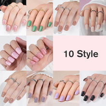 Load image into Gallery viewer, Short Square 240PCS Jelly Solid Color Mixed Pink White Acrylic Nails
