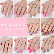 Load image into Gallery viewer, Acrylic Nail Tips 240Pcs Short Kit Classic Pink Solid Salon Nail
