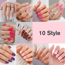 Load image into Gallery viewer, 10 Packs（240 Pcs)  Short Acrylic Soild Square Nails Glue On Nails
