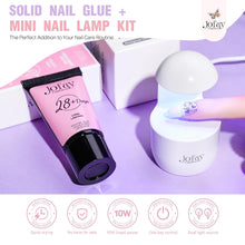 Load image into Gallery viewer, Solid Nail Glue Gel 30g Mini UV Light for False Nail Tips
