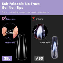 Load image into Gallery viewer, Soft Gel Nail Tips, 504Pcs Clear Full Cover False Nails Medium
