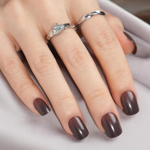 Load image into Gallery viewer, Square Coffee Brown Short Solid Color False Nails with Glue 24pcs
