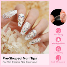 Load image into Gallery viewer, Coffin Nail Tips Medium, 546Pcs Pre-shaped Matte Full Cover
