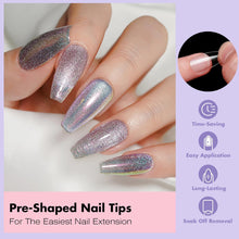 Load image into Gallery viewer, Soft Gel Nail Tips, 504Pcs Clear Full Cover False Nails Medium
