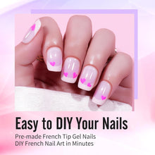 Load image into Gallery viewer, French Tip False Pink Colo Nails Tips Glue on Nails 10 Pack 240 Pcs
