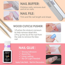 Load image into Gallery viewer, Acrylic Nail Tips 240Pcs Short Kit Classic Pink Solid Salon Nail
