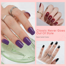 Load image into Gallery viewer, 24Packs | 576Pcs Acrylic False Nails Short Solid Color with Glue,
