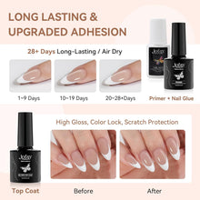 Load image into Gallery viewer, French Tip 240Pcs Nail Tips with Nail Glue, Nail Lamp, Pre-Base Coat
