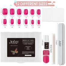 Load image into Gallery viewer, 24Packs | 576Pcs Acrylic False Nails Short Solid Color with Glue,
