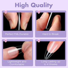 Load image into Gallery viewer, Soft Gel Nail Tips, 504Pcs Clear Full Cover False Nails Medium
