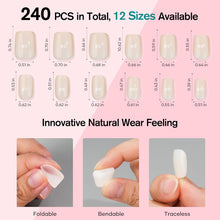 Load image into Gallery viewer, Short Square 240pcs Nails Kit, Mixed 10 Solid Colors Acrylic for DIY
