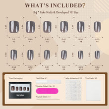 Load image into Gallery viewer, Square Coffee Brown Short Solid Color False Nails with Glue 24pcs
