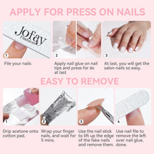 Load image into Gallery viewer, Gel Nail Tips Short 10 Packs (240 Pcs) Short Glitter French Tip Nails
