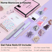 Load image into Gallery viewer, Soft Gel Nail Tips French Tip Nails Set Short Kit 240Pcs Acrylic Nails
