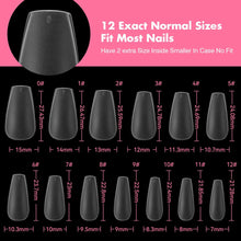 Load image into Gallery viewer, Coffin Nail Tips Medium, 546Pcs Pre-shaped Matte Full Cover
