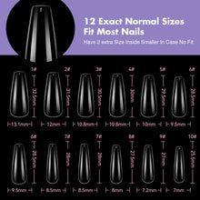 Load image into Gallery viewer, Soft Gel Nail Tips, 504Pcs Clear Full Cover False Nails Medium
