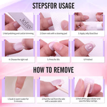 Load image into Gallery viewer, French Tip False Pink Colo Nails Tips Glue on Nails 10 Pack 240 Pcs
