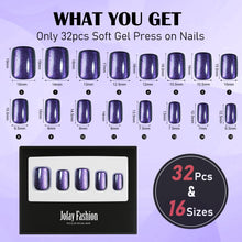 Load image into Gallery viewer, JOFAY FASHION® Cat Eyes-  Glue On Nails Square Designs
