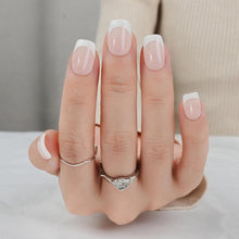 Load image into Gallery viewer, French Tip Press on Nails Short Classic French Manicure Nails 24pcs
