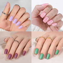 Load image into Gallery viewer, Mixed 10 Colors Nail Tips Short Square 240PCS Glue On Nails Kit
