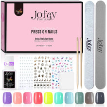 Load image into Gallery viewer, Acrylic Nail Tips Square Press On Nails Set 12 Sizes 240 Pcs
