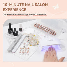 Load image into Gallery viewer, French Tip Acrylic Nails Gel Nail Tips Kit 240Pcs Short Square Nails
