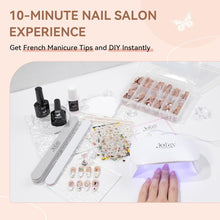 Load image into Gallery viewer, French Tip 240Pcs Nail Tips with Nail Glue, Nail Lamp, Pre-Base Coat
