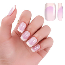 Load image into Gallery viewer, French Tip False Pink Colo Nails Tips Glue on Nails 10 Pack 240 Pcs
