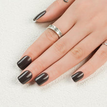 Load image into Gallery viewer, Square Coffee Brown Short Solid Color False Nails with Glue 24pcs
