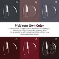 Classy Grey Dark sparkly Red colors gel nail polish kit with Light