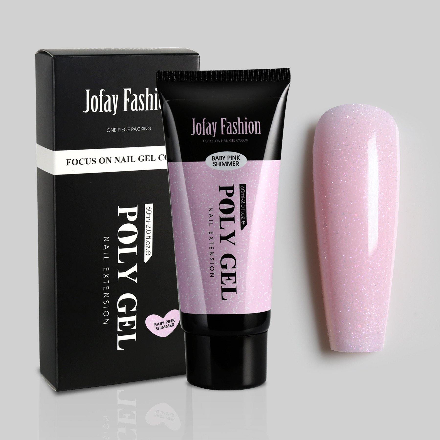 Polygel Baby Pink Shimmer 60ml 2.02oz - Jofay Fashion