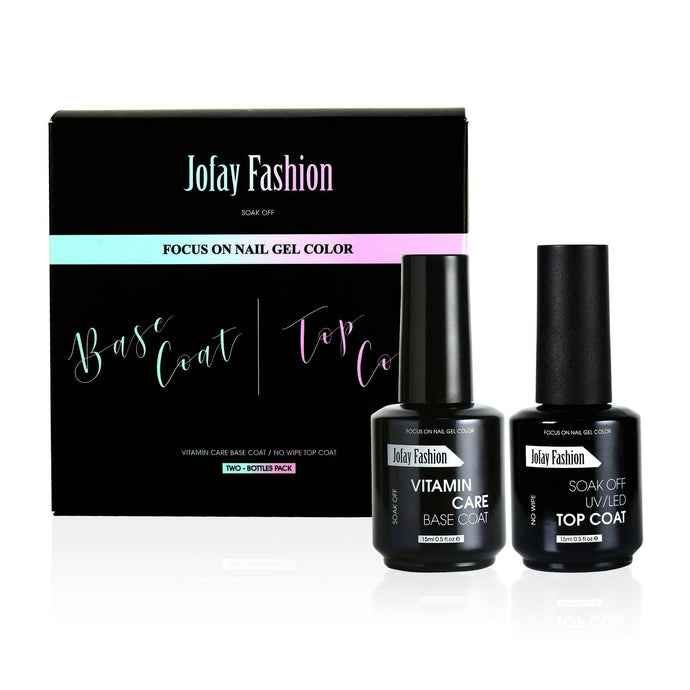 Base Coat Gel and Top Coat Gel 15ml - Jofay Fashion