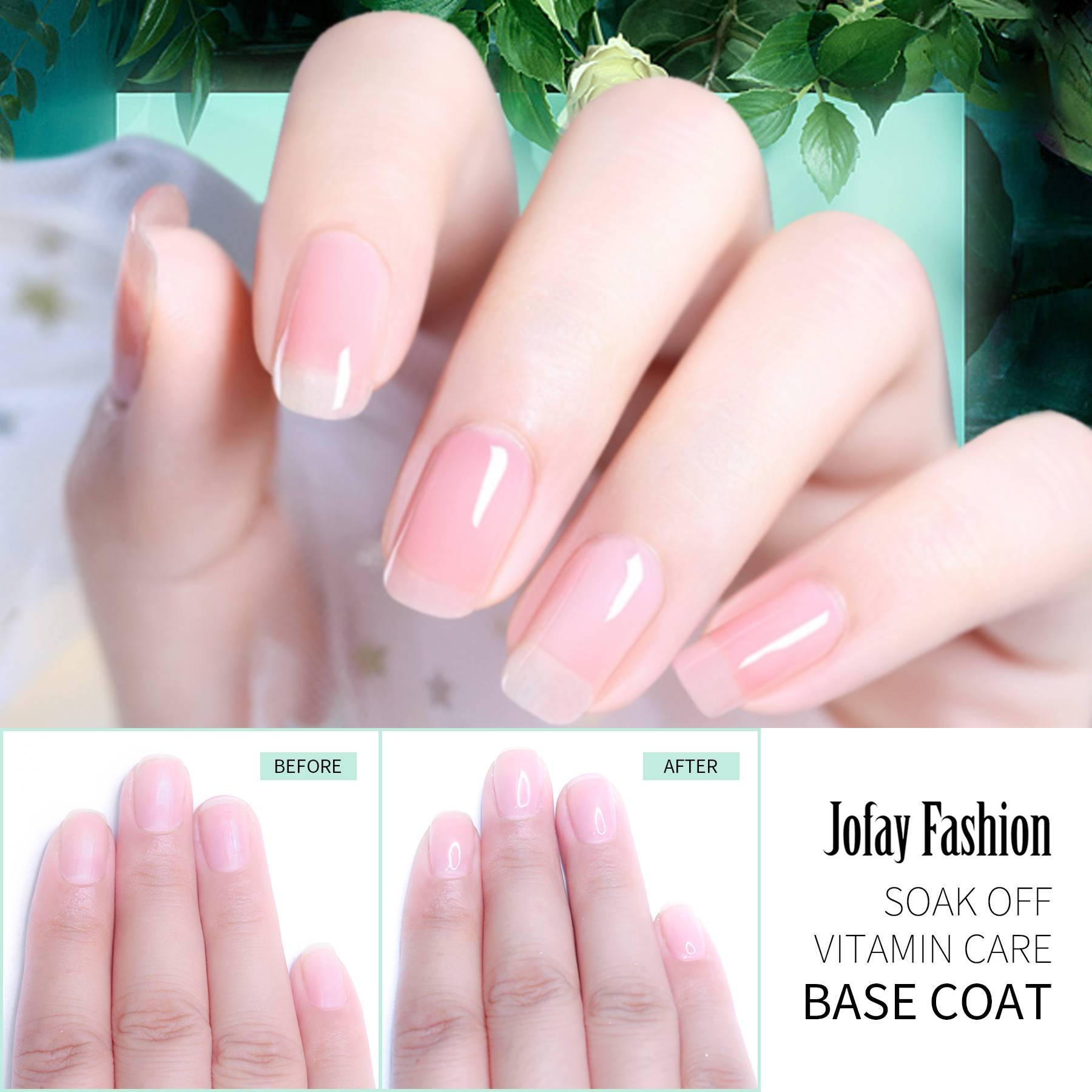 Soak Off Vitamin Base Coat Gel 15ml 2 Bottles - Jofay Fashion