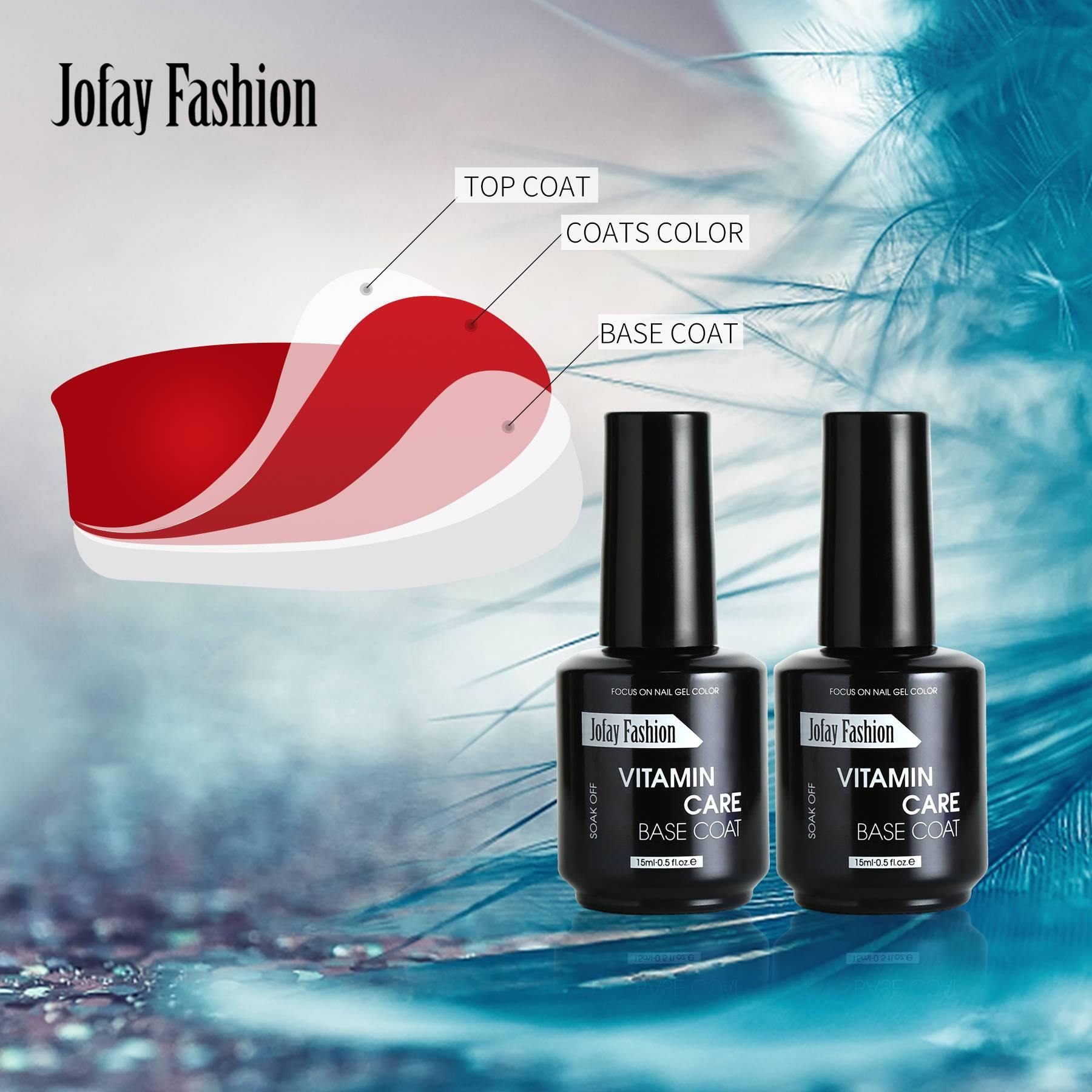 Soak Off Vitamin Base Coat Gel 15ml 2 Bottles - Jofay Fashion