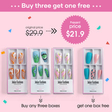 Load image into Gallery viewer, 4 in1 press on nails kit buy3 get 1 free
