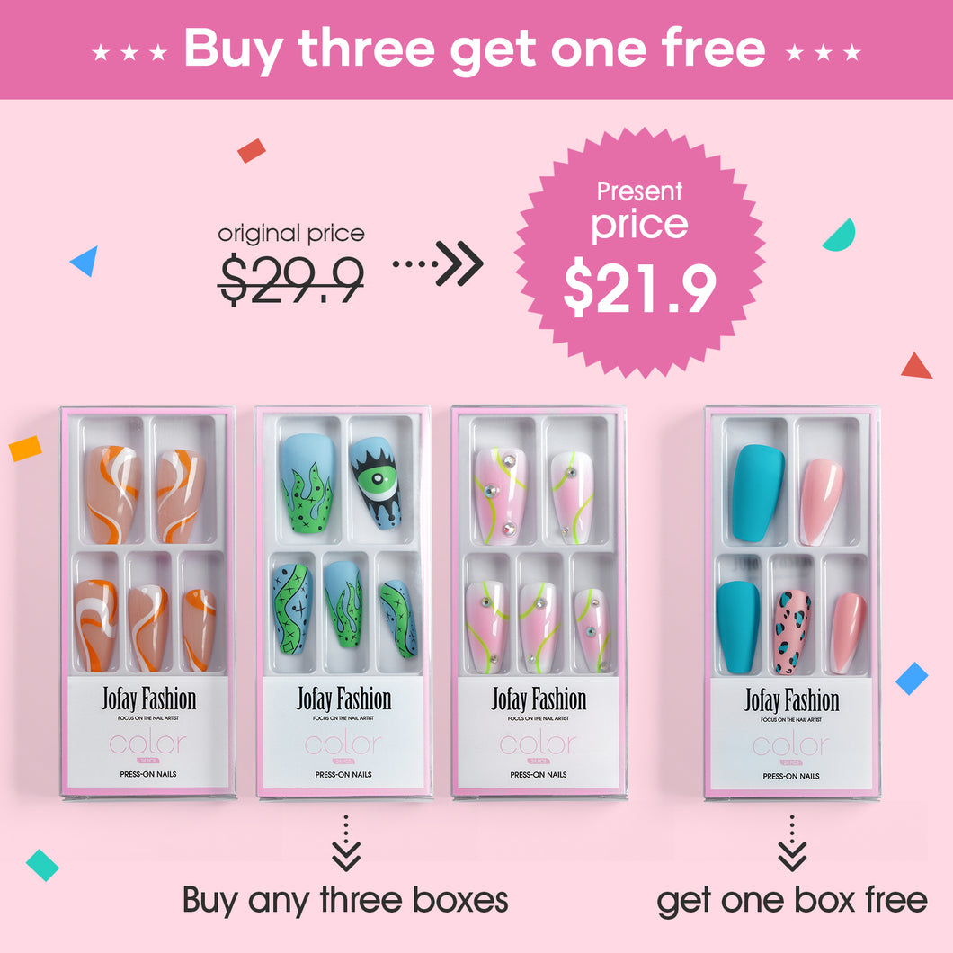 4 in1 press on nails kit buy3 get 1 free