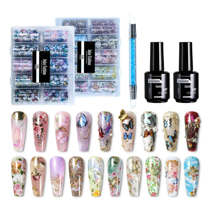 Transfer foil gel kit for nails - Jofay Fashion