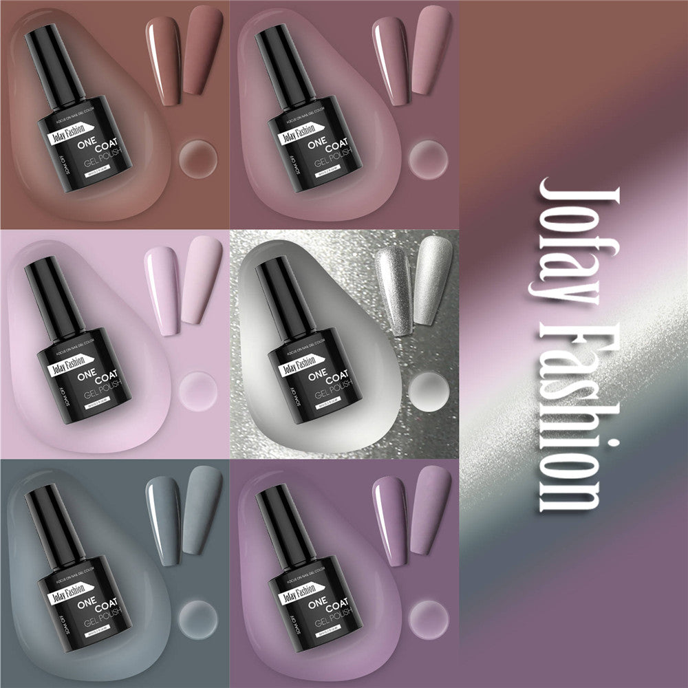 Brown Grey Pink Purple Sliver colors gel nail polish kit with Light