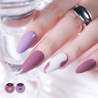 Nude natural light Purple Grey colors gel nail polish kit with Light