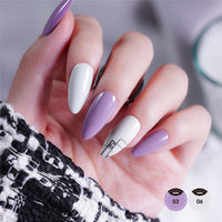 Nude natural light Purple Grey colors gel nail polish kit with Light