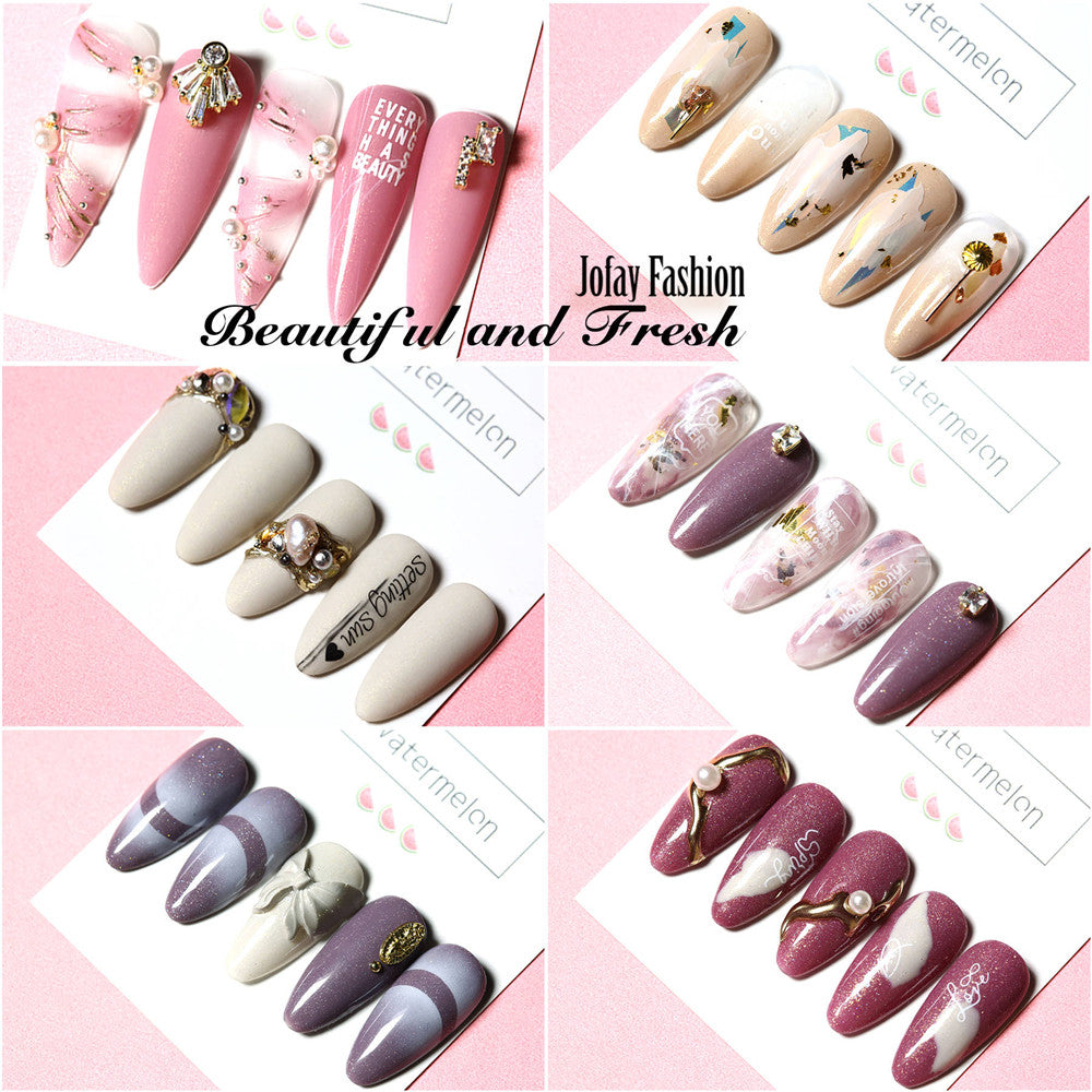 Nude Pink Purple Glitter colors gel nail polish kit with Light