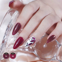 Dark Purple Red Sliver Glitter colors gel nail polish kit with Light